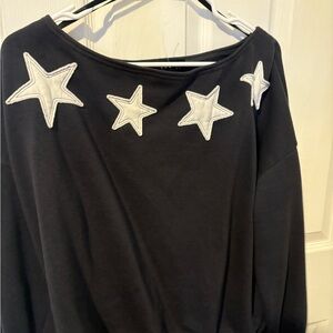 Black Star Embellished Women's Sweater